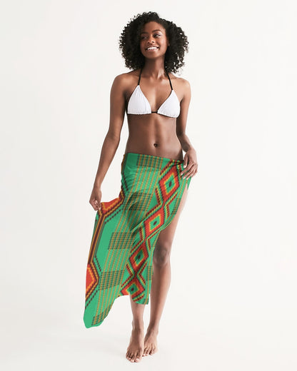 Kente variant 1 Swim Cover Up