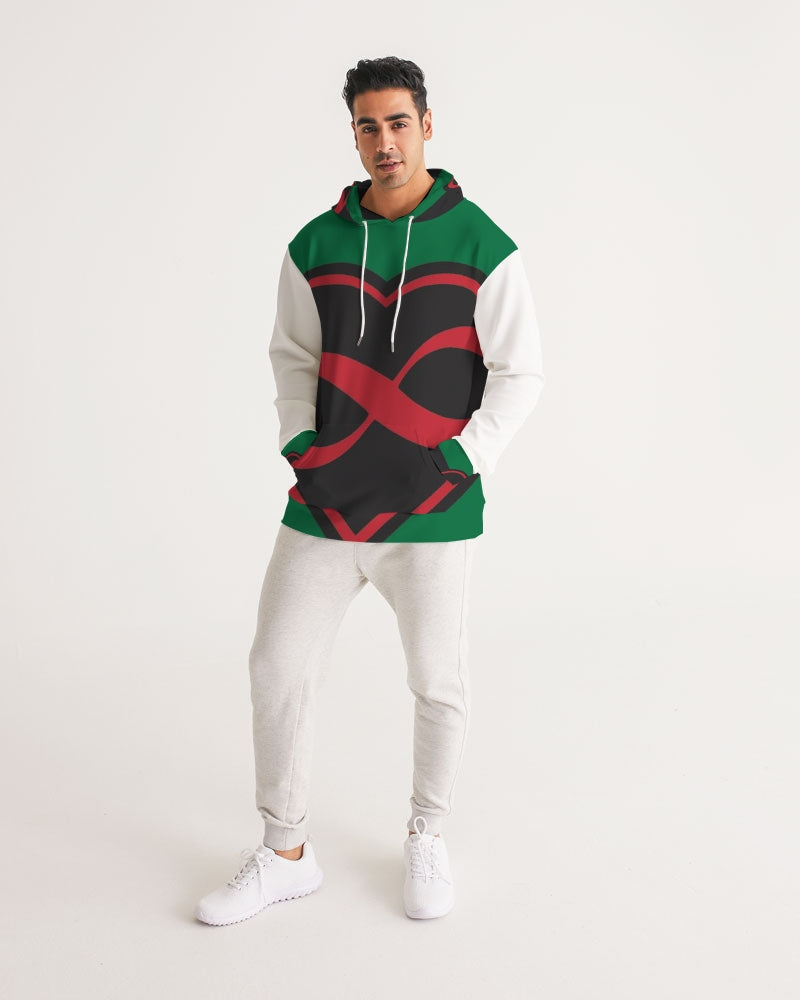 Black polyamorous flag Men's Hoodie