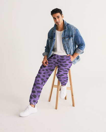 Purple Leopard Men's Track Pants
