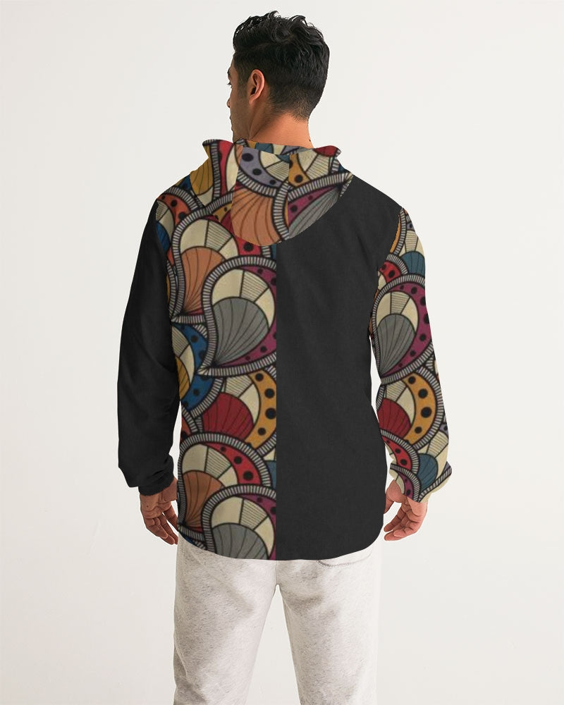 Black classic Kente Men's Windbreaker