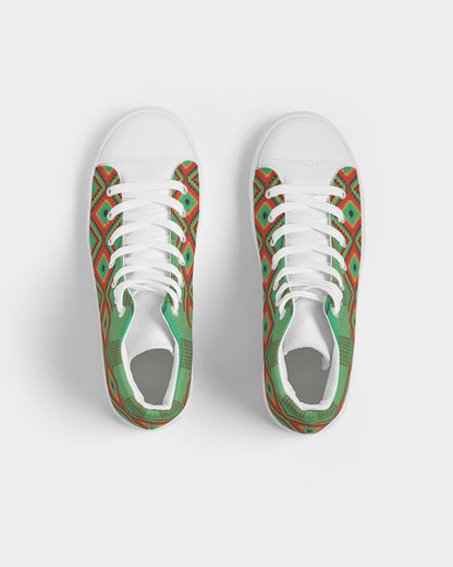 Kente variant 1 Women's Hightop Canvas Shoe