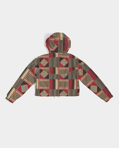 BRW Kente Women's Cropped Windbreaker