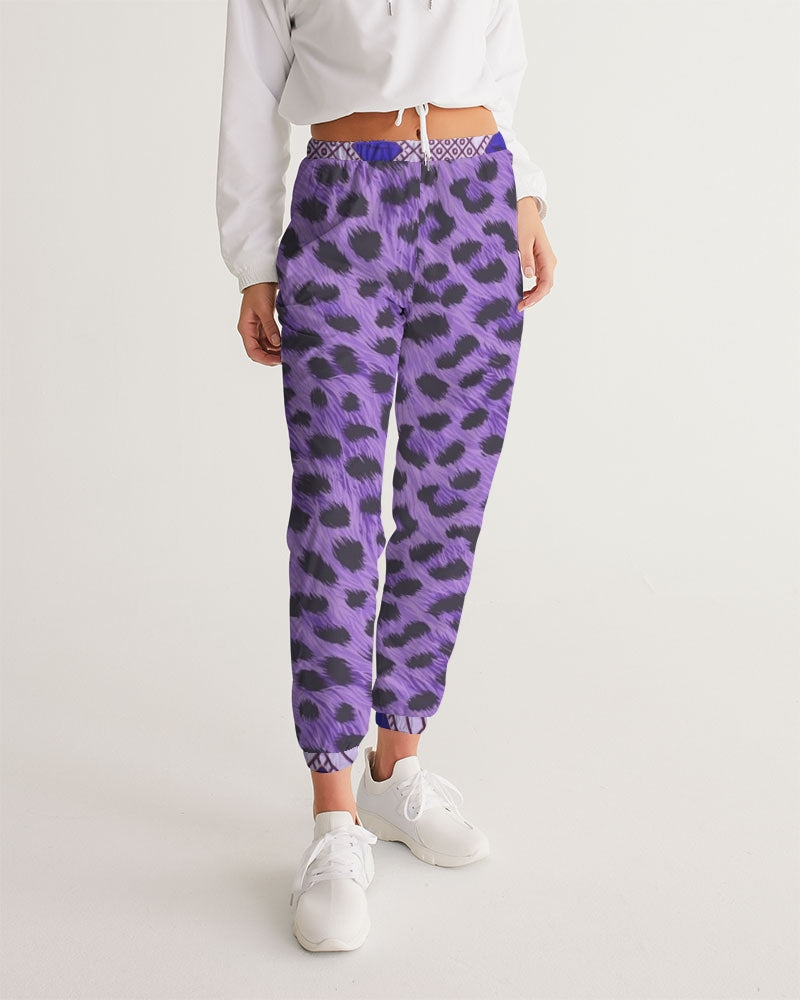 Purple Leopard Women's Track Pants