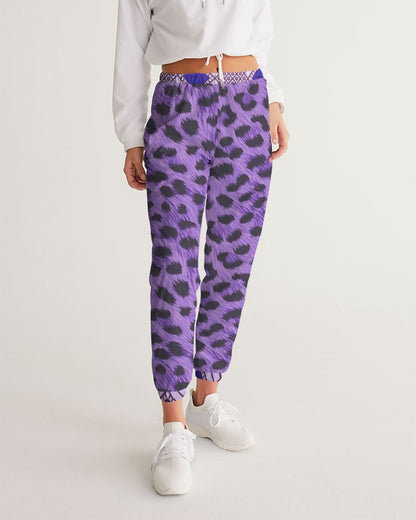 Purple Leopard Women's Track Pants