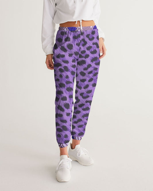 Purple Leopard Women's Track Pants