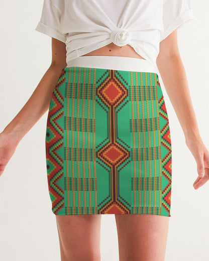 Kente variant 1 Women's Mini Skirt