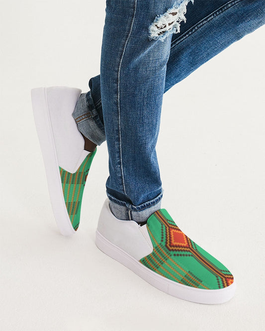Kente variant 1 Men's Slip-On Canvas Shoe
