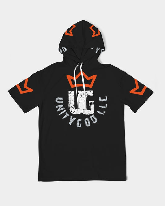 red UNITYGOD Logo Men's Premium Heavyweight Short Sleeve Hoodie
