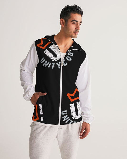 red UNITYGOD Logo Men's Windbreaker