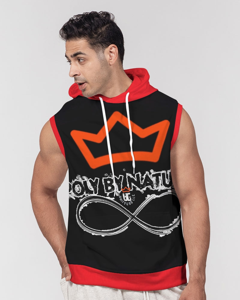Poly By Nature Men's All-Over Print Heavyweight Sleeveless Hoodie