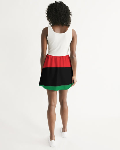 Pan African continental symbol Women's Scoop Neck Skater Dress