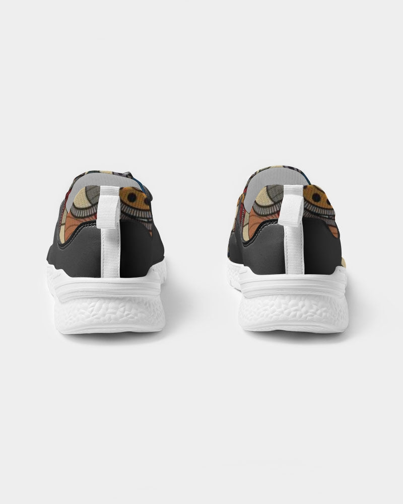 Black classic Kente Men's Two-Tone Sneaker