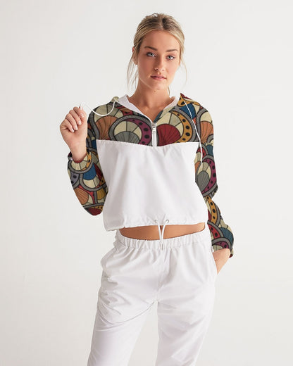 Classic Kente Women's Cropped Windbreaker