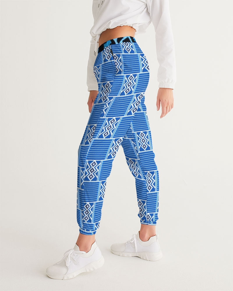 Blue leopard kente Women's Track Pants