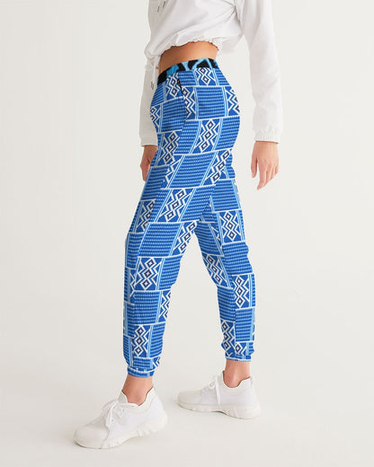 Blue leopard kente Women's Track Pants