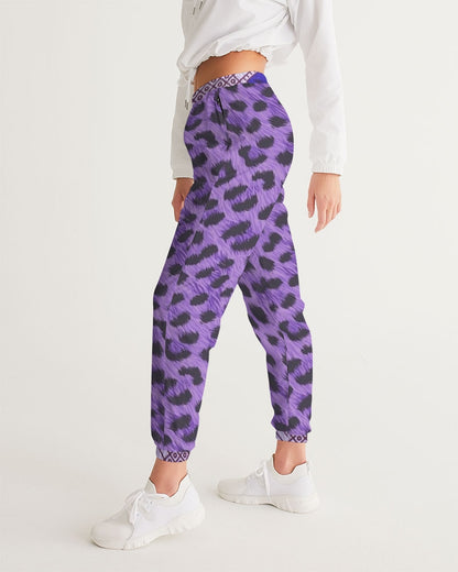 Purple Leopard Women's Track Pants