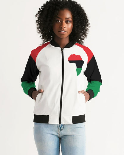 Pan African continental symbol Women's Bomber Jacket